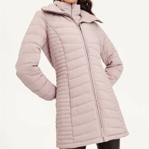 DKNY Women's Pink Puffer Coat